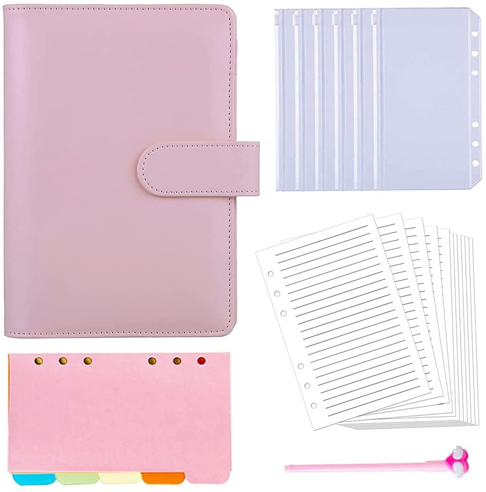 HASTHIP® File Folders for Documents Ring Binder Notebook Set, A6