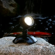 Alpine Corporation Set of 3 Pond Lamps with Warm White LED Lights, Transformer, and Photocell