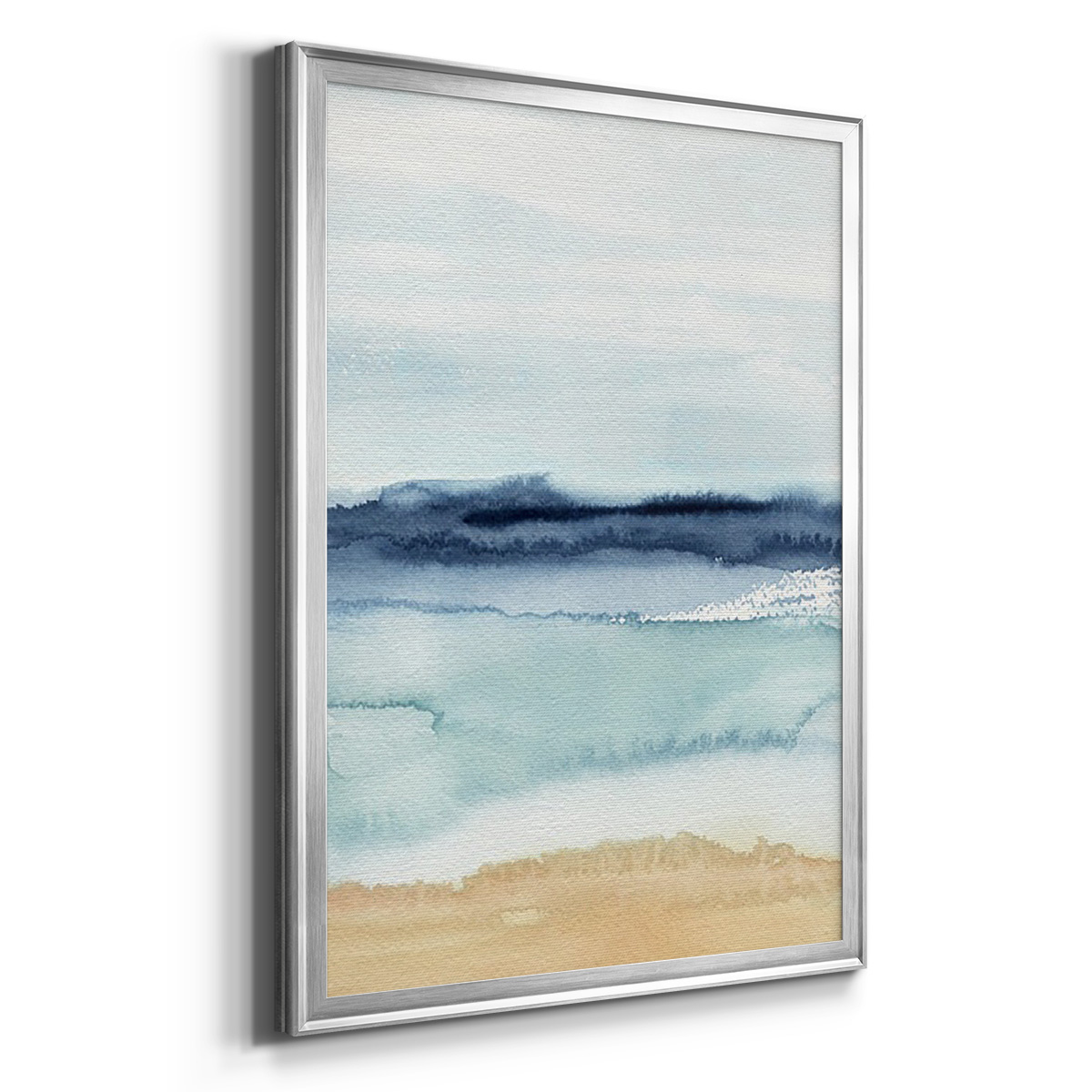 Watercolor Ocean Horizon II Premium Framed Print - Ready to Hang