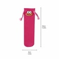 thumbnail image 3 of Kids Dopamine Color Knee High Socks, Girls Funny 3D Cartoon Face Braided Tassel Long Socks, Polyester Cotton Cute Novelty Children Stockings, 3 of 6