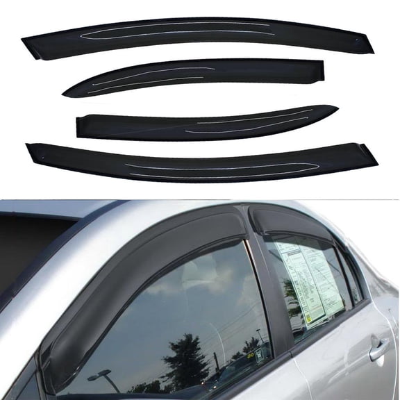 4pcs For 06-11 Honda Civic 4-Door Sedan Sun/Rain Guard Vent Shade Window Visors