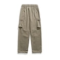 thumbnail image 5 of Cargo Sweatpants for Men 2025 Relaxed Fit Elastic Waist Drawstring Straight Leg Cargo Pants with Pockets Mens Trousers, 5 of 6