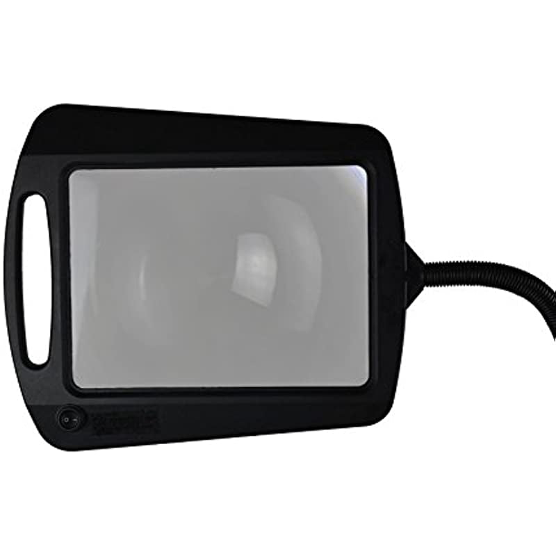 "daylight24 402039-04 Full Page 8 x 10 Inch Magnifier LED Illuminated Floor Lamp, Black"