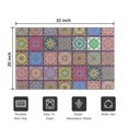 thumbnail image 5 of Bohemian Retro Floral Non-Slip Entryway Door Mat,Boho Indoor Decor Durable Low Plush Door Mat,Washable Welcome Rug for Patio Hallway Home Decor 20x32 Inches, 5 of 7