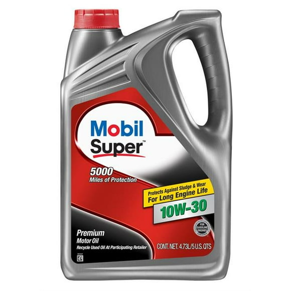 Mobil 120754 5 qt. 10W30 Super Motor Oil, Mineral