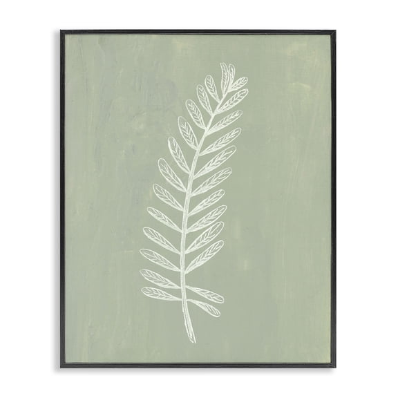 Stupell Industries Modern Simple Fern Impression Black Framed Giclee Art, 11 x 14, by Patricia Pinto