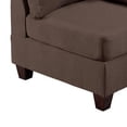 thumbnail image 4 of Remy 32 Inch Modular Corner Sofa Chair- Soft Brown Chenille- Solid Wood, 4 of 6