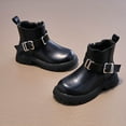 thumbnail image 7 of DxhmoneyHX Boots for Girls Cute Faux Leather Shoes Fall&nbsp;Winter Slip on Casual Shoes Fashion Solid Side Zipper Low Heel Dress Shoes Size 35, 7 of 7