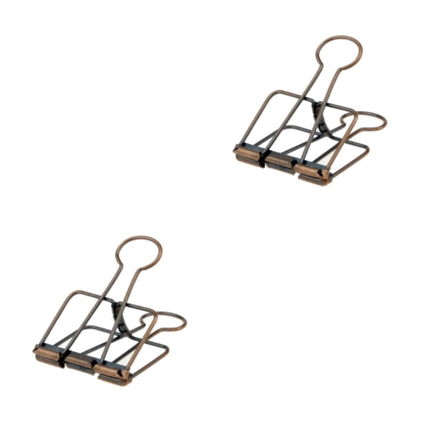 Clip de Papel de Metal Seitruly 20 Piezas Antioxidante Bronce Rojo 19 mm