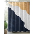thumbnail image 2 of Shower Curtains Black Golden Ocean Waves Bath Curtain Abstract Beach Waterproof Bathroom Shower Curtain Set with Hooks Decoration 72 x 84 Inches, 2 of 7