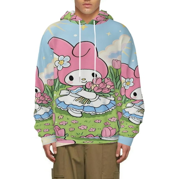Teenagers Hoodies Sanrio Sweatshirts Pullover Hooded 3D Print Graphics Lightweight Hoody