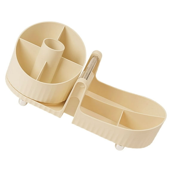 Milisten Desktop Organizer Beige Cosmetic Organization Women Daily Use 1Pcs