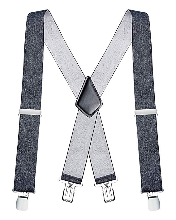 Camo Suspenders for Men Heavy Duty Work Suspenders X Back Camouflage Mens Pant Suspenders Braces with Strong Clips 2 Wide 