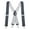 Gray, variant on Amerteer Heavy Duty Clip Suspenders Men's Adjustable X-Back Straps with Clips, Black