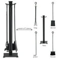 thumbnail image 4 of Costway Ensemble d'Outils de Cheminée en Fer 5 Pcs Accessoires de Cheminée, 4 of 8