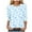 Light Blue, variant on Valentine Shirts for Women Dressy 3/4 Length Sleeve Tops - Heart Printed 2026 Crew Neck Holiday Tunic Tops Blouses (Pink, M)