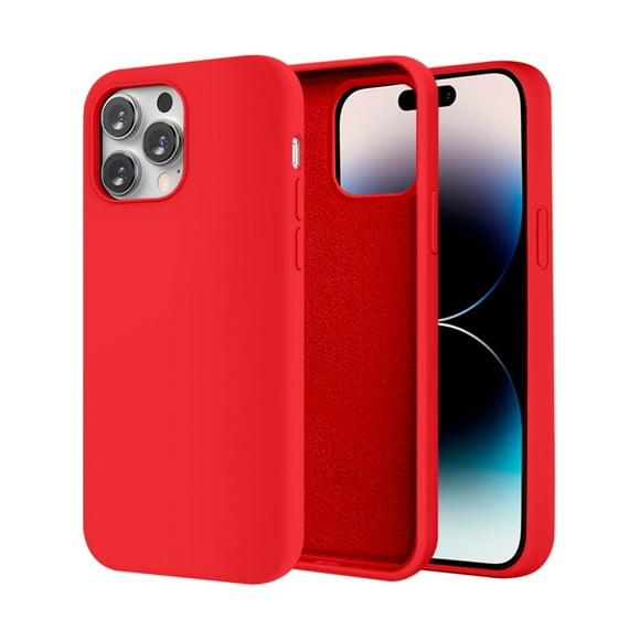 Funda de Protección para iPhone 14 Pro - Sovico - Silicón con Forro de Microfibra