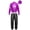 Purple&Black, variant on Kids 3 Piece Tracksuit Jazz Hip Hop Street Dance Suit Zipper Metallic Jacket with Pants Hair Gold 10