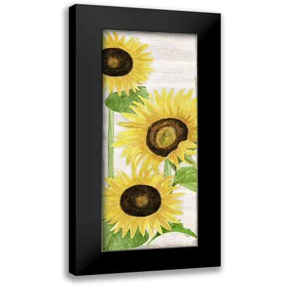 Reed, Tara 8x14 Black Modern Framed Museum Art Print Titled - Fall Sunflowers panel I