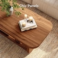 thumbnail image 5 of Tribesigns 47.2" Coffee Table, 2-Tier Coffee Table with Storage, Safe Rounded Corners for Living Room, Bedroom, Brown, 5 of 7