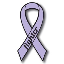 Magnet Me Up Support All Cancer Fighter Lavender Ribbon Magnet Decal, 3.5x7 In, Vinyl Automotive Magnet