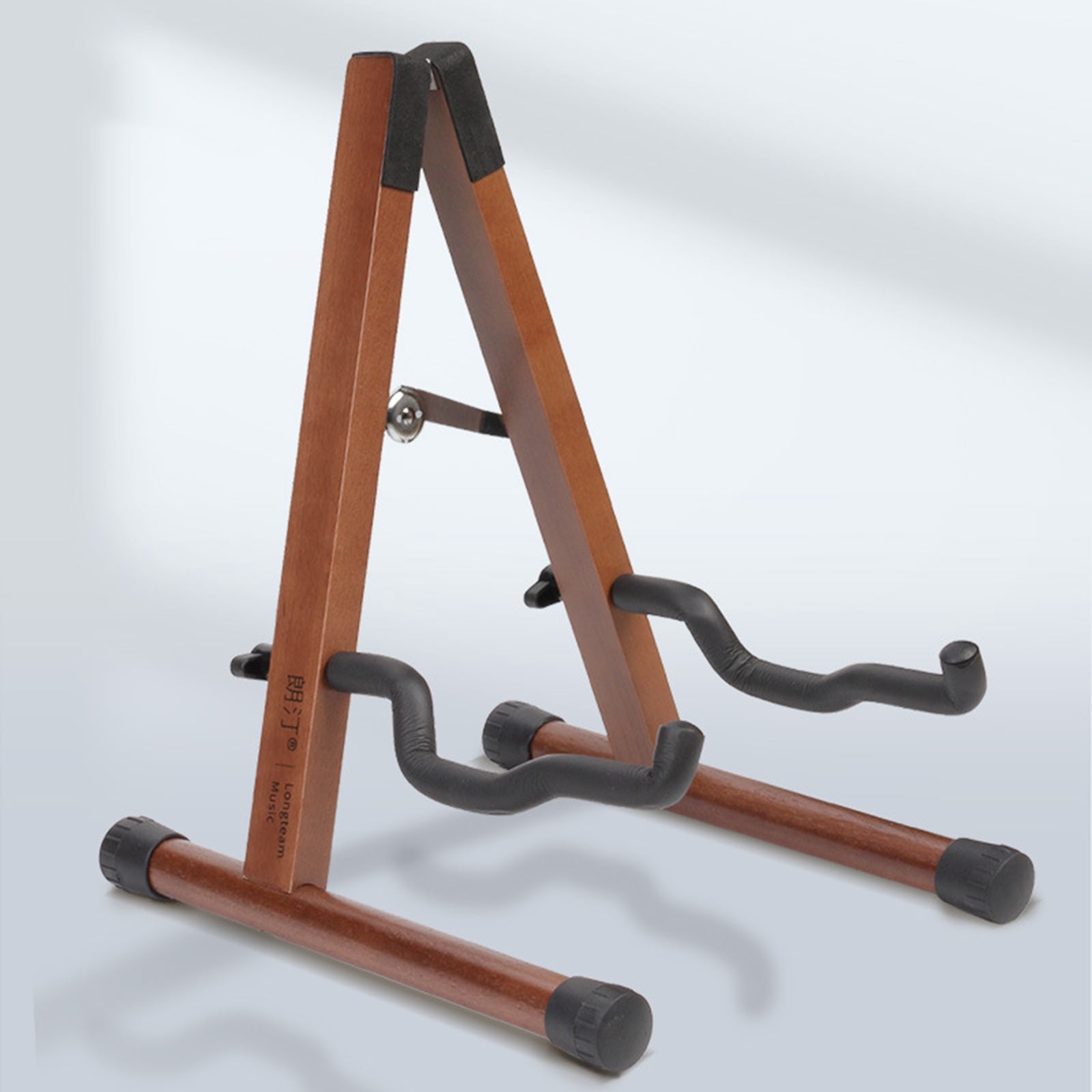 Folding Guitar Bass Floor Stand Wooden A-Frame Adjustable Floor Guitar Holder Stable and Well Constructed