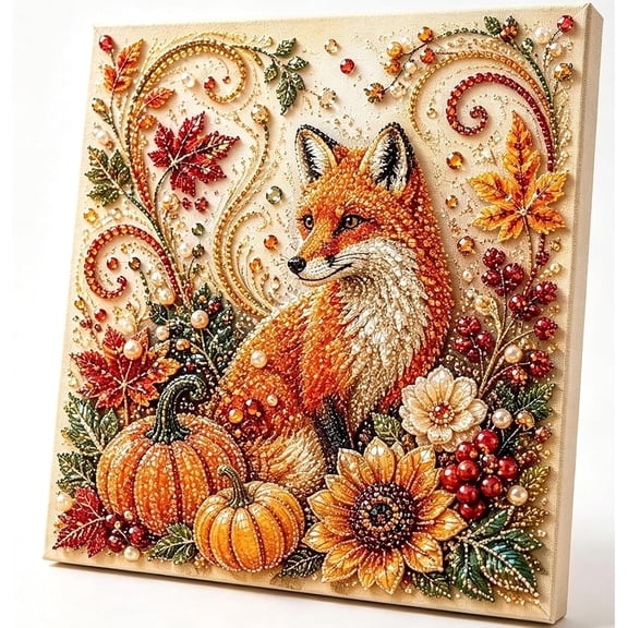 2026 DIY Autumn Harvest Pumpkin Pearl Diamond Art Kit, Autumn Pearl Painting Kit, Fall Diamond Art PaintingKit for Adults, Harvest Seasonal Home Decor, Thanksgiving Gift