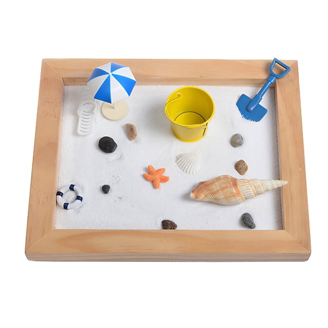 Toystoory Serie de playa, de arena, decoración del hogar, meditación, de arena psicológica, Mini de arena de jardín Zen, regalos Artesanía Toystoory HA018172-00