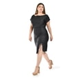 thumbnail image 2 of Vestido de satín Roman Fashion /Tallas Extras, 4299 (Negro) negro 42, 2 of 5