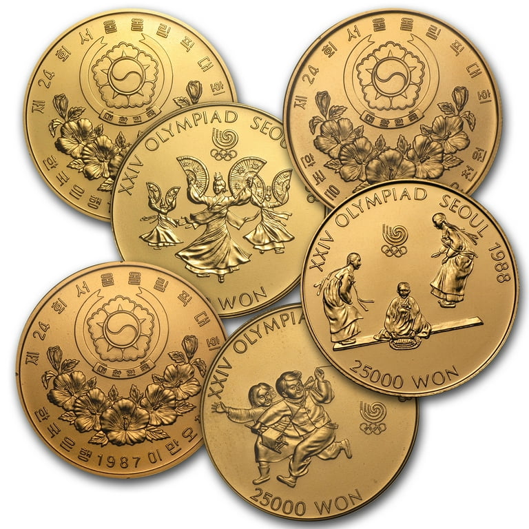 South Korea 1/2 oz Gold 25,000 Won Olympics BU/Proof South Korea 1/2 oz Gold 25,000 Won Olympics BU/Proof