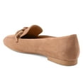 thumbnail image 3 of FSJ Women Closed Toe Chains Loafers Slip on Chunky Low Heeled Flats Comfortable Daily Dress Outdoor Shoes Size 7 Burlywood, 3 of 5