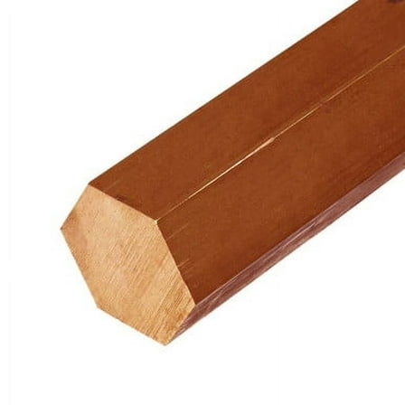 0.375 (3/8 inch) x 36 inches, C314-H02 Leaded Commerical Brass Hexagon Bar