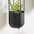 thumbnail image 6 of Danya B. Walter 2-Piece Modern Black Metal Oval Hanging Planter Set with Chain Hanging Option, 6 of 7