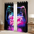 thumbnail image 2 of Manfei Gamer Gaming Curtains Pack of 2 (42x84 Each),Modern Gamepad Curtains Blackout,Pink Glitter Print Bedroom Curtains For Teens,Breathable Home Decor, 2 of 6