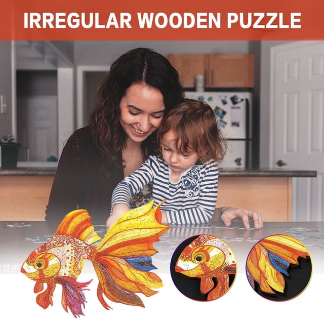 Adult And Children Educational Holiday Gift Irregular Puzzle Wooden Taste