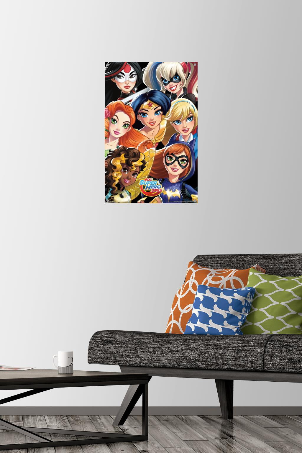 DC Comics TV - DC Superhero Girls - Group Wall Poster with Push Pins, 14.725" x 22.375"
