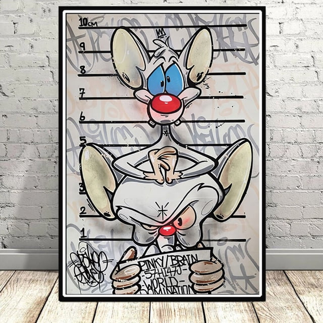 Disney Cartoon Characters Canvas Poster Graffiti Mickey Mouse Donald Duck Home Room Decor Wall Art Painting Mural Print Pictures60X80cm Unframed Gao Jinjia LED
