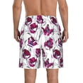 thumbnail image 3 of Yiaed Tulips Flowers Print Men's Swim Trunks with Lining Quick Dry Sports Shorts Beach Shorts Boardshorts-Large, 3 of 5