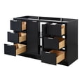 thumbnail image 2 of ARIEL Milan 54 Inch Single Sink Base Cabinet in Black, 2 of 7