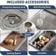 thumbnail image 5 of Fregadero de Cocina Undermount Negro de 32", Acero Inoxidable 16 Gauge, Cuenca Profunda con Accesorios Deslizantes para RV y Cocina, 5 of 8