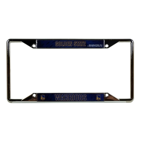 Golden State Basketball Warrior's Chrome EZ View License Plate Frame