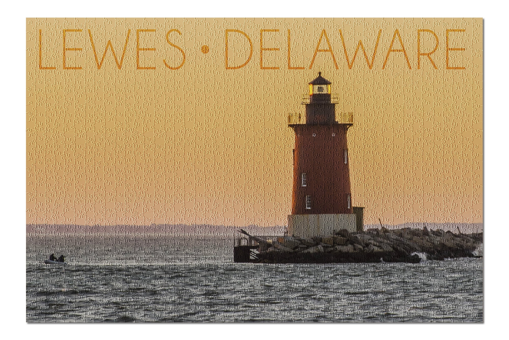 Lewes, Delaware Cape Henlopen Lighthouse Sunset (20x30 Premium 1000