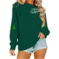 thumbnail image 3 of Under 10 dollars! Womens Merry Christmas Sweatshirts Christmas Tree Graphic Xmas Party Sweatshirt Long Sleeve Crewneck Casual Shirts, 3 of 8