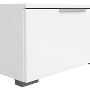 Tvilum Match 2 Drawer TV Stand with 2 Shelves, White High Gloss