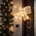 thumbnail image 3 of PENN LED Lighted Glittered Bow Christmas Wall Decoration - 16" - Warm White Lights, 3 of 3
