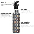 thumbnail image 3 of Yayeee 20oz Insulated Water Bottle Double Wall Stainless Steel with Flip Straw Lid, Square Harmony, 3 of 7