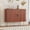 Walnut, variant on Fluted Sideboard Buffet Cabinet - 47 Inch Mid Century Modern Storage Cabinet with Sliding Doors & Adjustable Shelves, for Living Room, Dining Room, Entryway, Kitchen