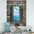 thumbnail image 2 of DesignArt Window Open To Sailing Boat Large Wall Clock, 2 of 2
