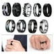 thumbnail image 1 of 9 Piezas Anillo Giratorio Para Hombre De Titanio Acero Negro, 1 of 10
