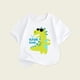 thumbnail image 5 of Gibobby Playera&nbsp;Moda Camiseta de manga corta con estampado de letras de dibujos animados para niños y niñas de verano(Blanco, 4-5 Años), 5 of 5